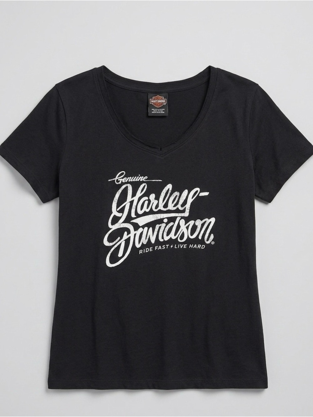 Harley-Davidson Black Graphic Tee – Ride Fast Live Hard